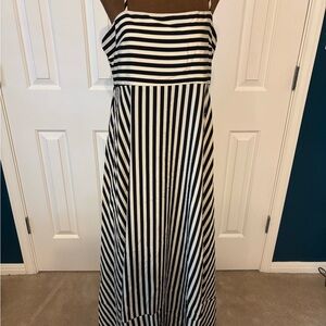 Cupshe Black and White Strapless Maxi Dress